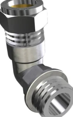 IbP Conex Vinkel, 1/2" - 15 mm, Med nippel, Forkromet kompres