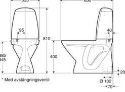 Ifö Cera gulvstående toilet