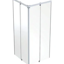 Ifo Showerama frontelement, 900 x 900 mm, hvid/klar alu