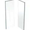 Ifö Showerama bagelement 900x800x2000mm, sølv/klar