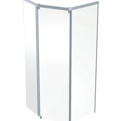 Ifö Showerama frontelement 900x900mm, sølv/klar