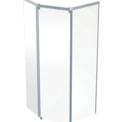 Ifö Showerama frontelement, 800x900mm, sølv/klar