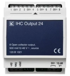 IHC Control, Output modul 24 med 8 transistor udgange til 12-48Vdc – Lauritz Knudsen