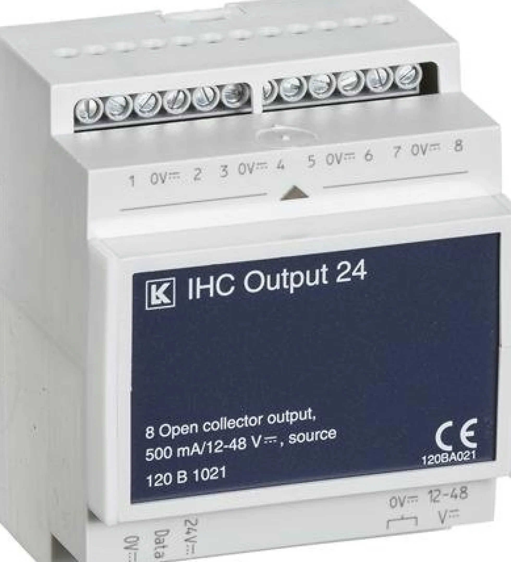 IHC Control, Output modul 24 med 8 transistor udgange til 12-48Vdc – Lauritz Knudsen