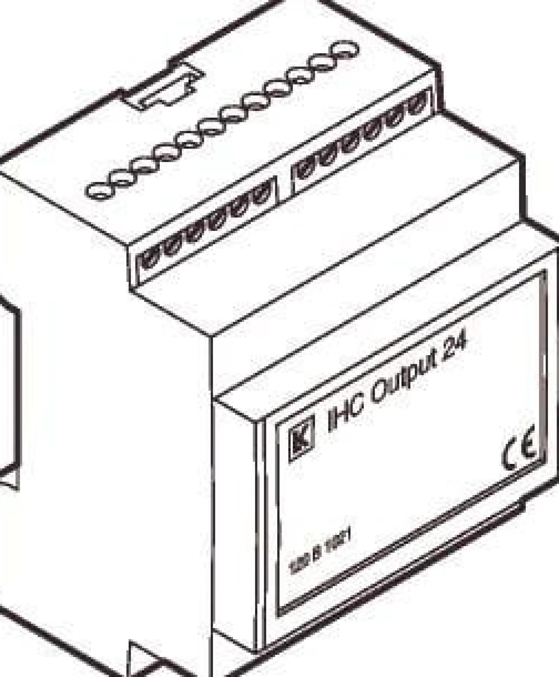 IHC Control, Output modul 24 med 8 transistor udgange til 12-48Vdc – Lauritz Knudsen