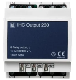 IHC Control, Output modul 230 med 2 x 4 relæ udgange til 230Vac – Lauritz Knudsen