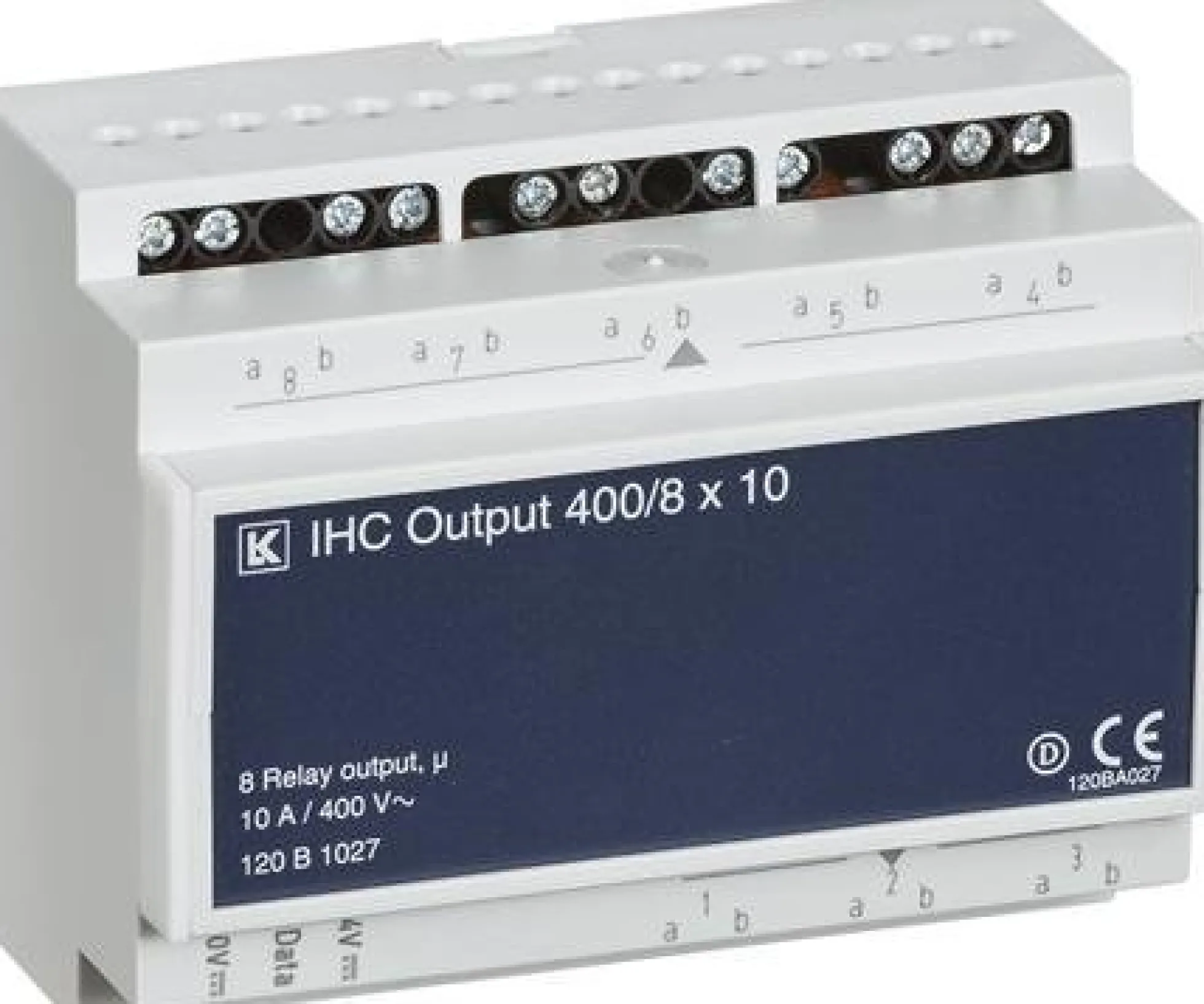 IHC Control, Output modul 400/8x10 med 8 relæ udgange til 230Vac – Lauritz Knudsen