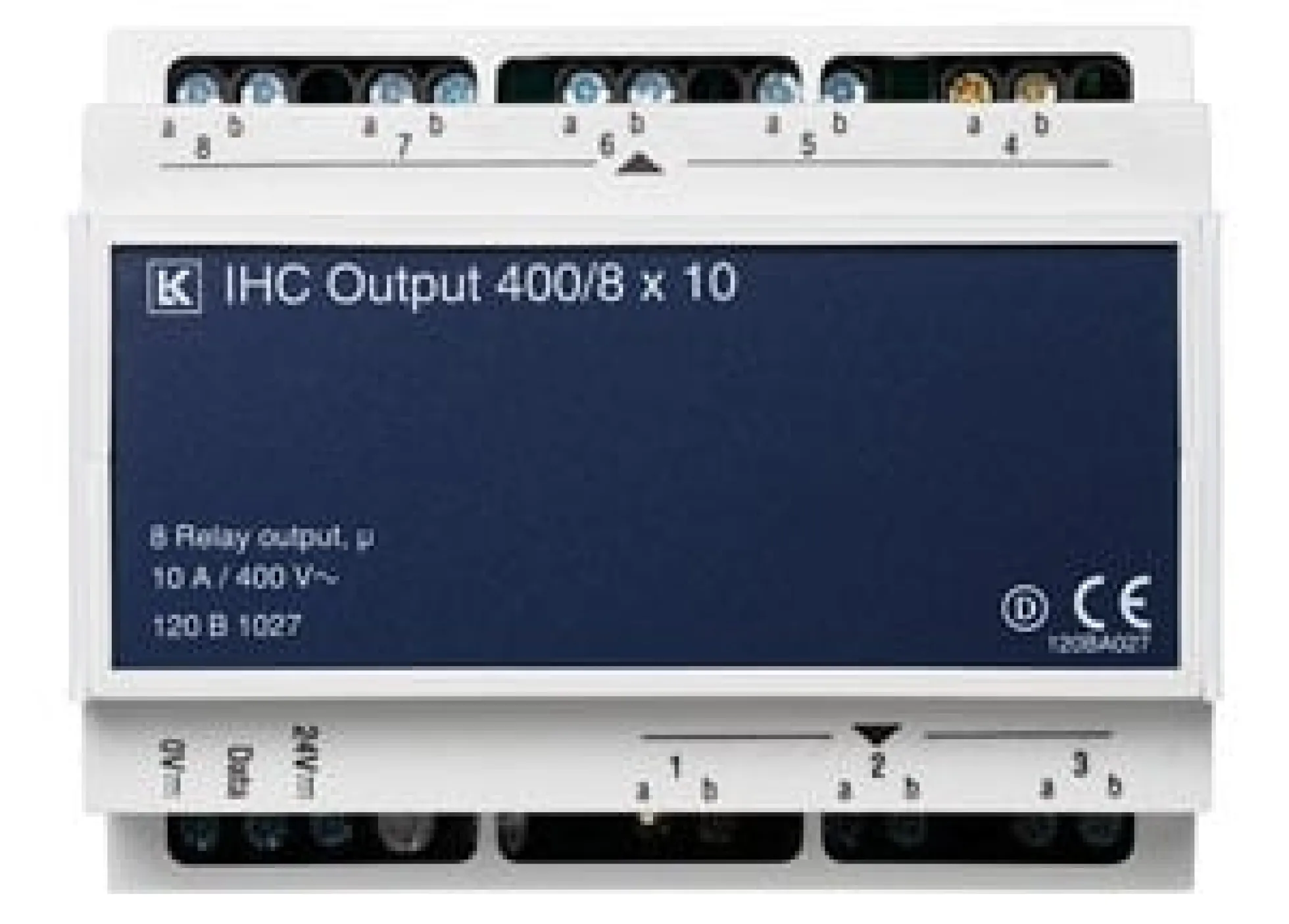 IHC Control, Output modul 400/8x10 med 8 relæ udgange til 230Vac – Lauritz Knudsen