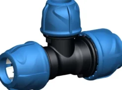 iJOINT plastfitting – Tee med kompressionskoblinger og reduceret afgrening