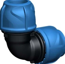 iJOINT plastfitting – Vinkel på 90° med kompressionskoblinger