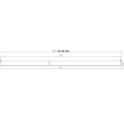 Indbygningsramme til 120x60 cm LED panel, til troldtekt og gips, hvid kant