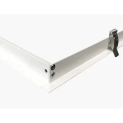 Indbygningsramme til 120x60 cm LED panel, til troldtekt og gips, hvid kant