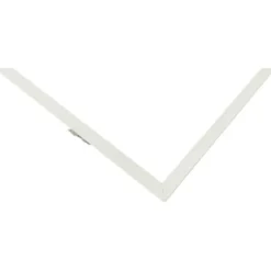 Indbygningsramme til 120x30 cm LED panel, til troldtekt og gips, hvid kant