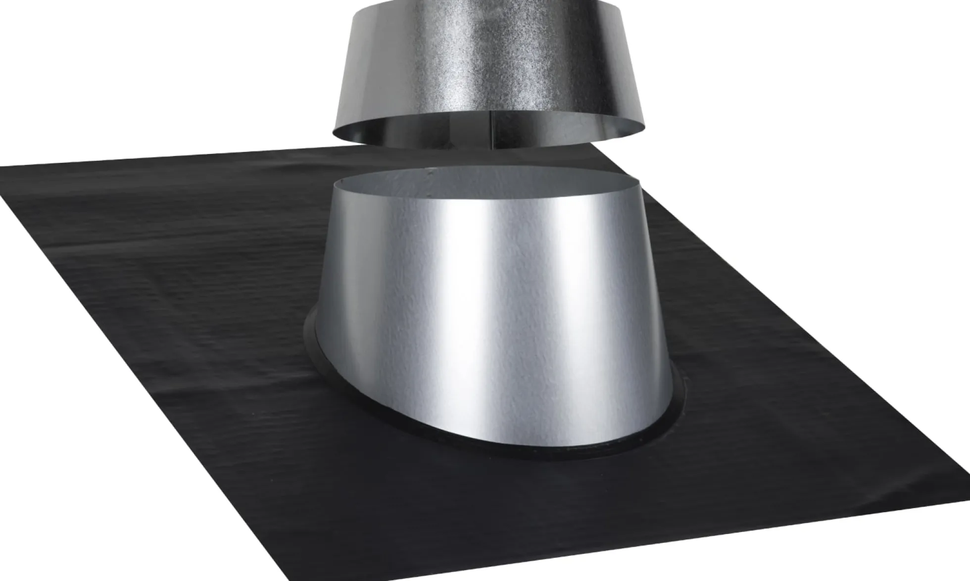 Inddækning sort/blank, 10-32 grader, 250 mm
