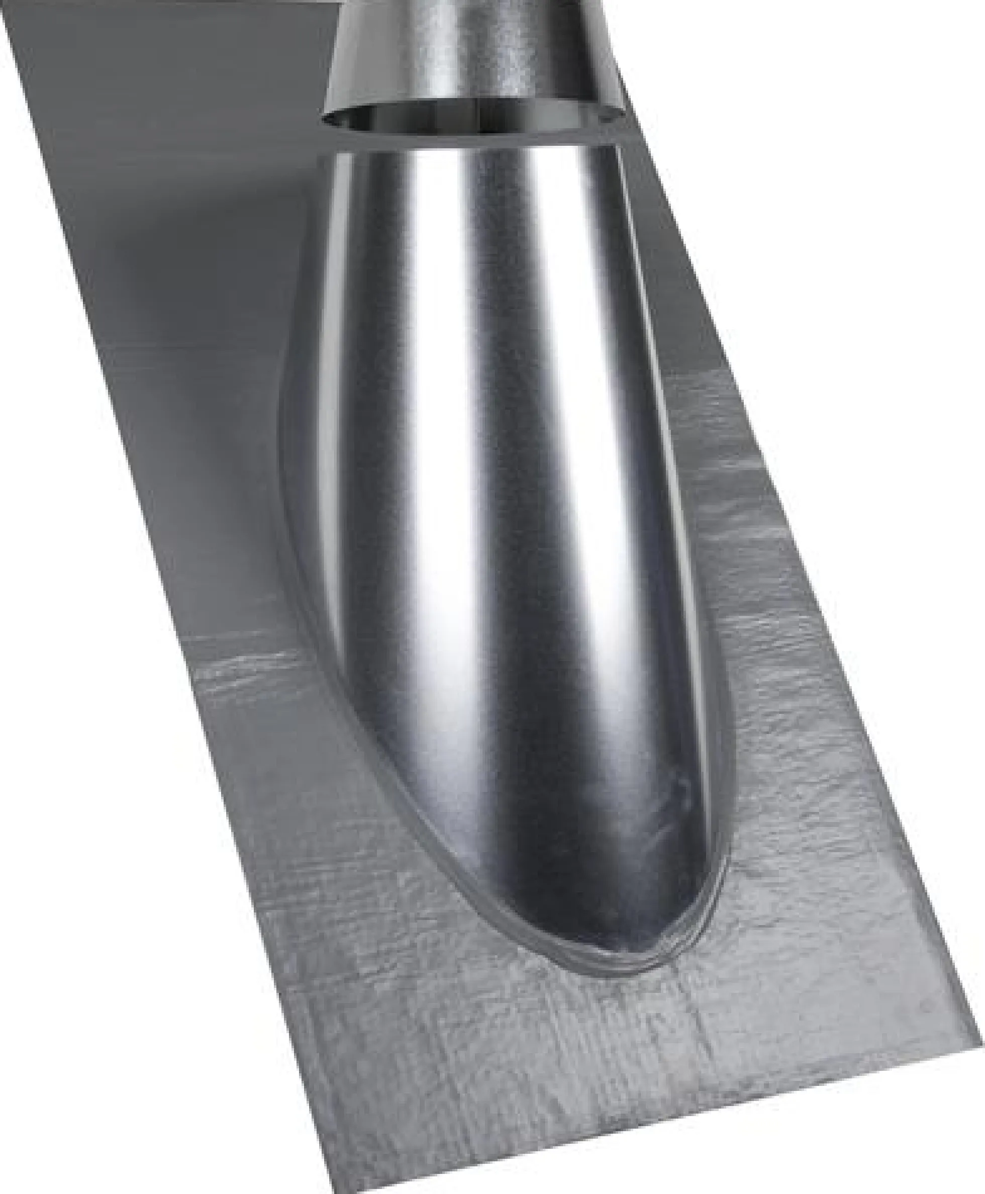 Inddækning til skorsten, ø250 mm, 46-65 grader, grå/blank