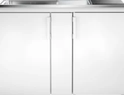 Intra Juvel minikøkken Culina 1000mm, venstre, rustfri bordplade, keramisk kogeplade, køleskab 121 l med 17 l fryseboks
