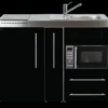 Intra PREM 120A Trend premiumline minikøkken, 1200 mm bredde, sort, enkeltkumme, højre