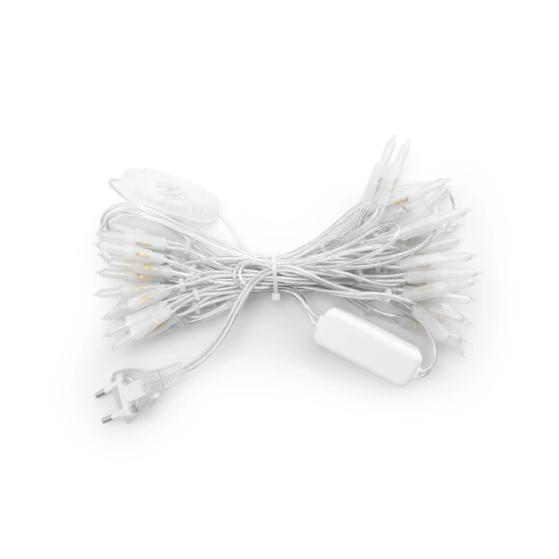 IrisLights lyskæde Trsp LED, 35 lys, 2700K, klar ledning, 150 cm + 240 cm
