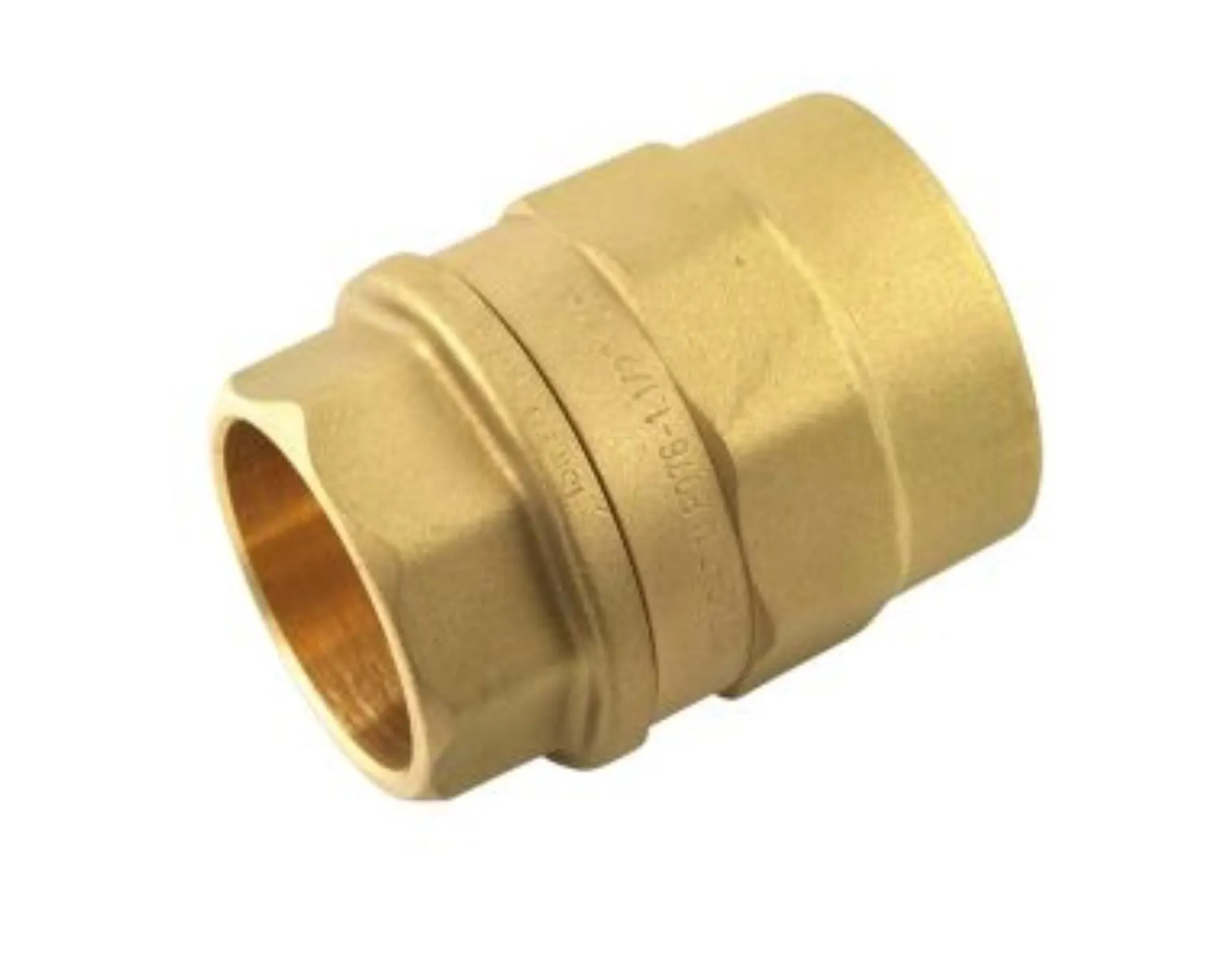 Isiflo overgang med muffe, 20 mm x 1/2", messing, PN16