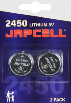 Japcell lithium CR2450 batteri, 2 stk.