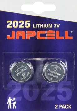 Japcell lithium CR2025 batteri, 2 stk.