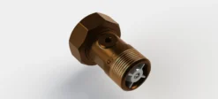 JCH målerforskruning 2286, rødgods, 1 1/4" X 1", 60 mm, m kontraventil