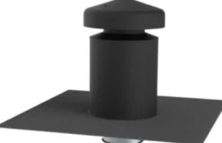 Jual ventilationshætte, Ø125 mm, 0-5° hældning, til tagpap med 50 mm isolering