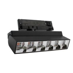 Justerbar LED lysskinne til 3-faset skinner, 36W, 23,5 cm, sort - LEDlife RA92, 230V, 5500lm