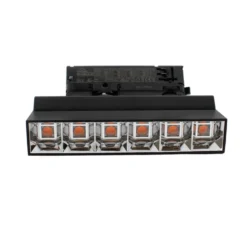 Justerbar LED lysskinne til 3-faset skinner, 36W, 23,5 cm, sort - LEDlife RA92, 230V, 5500lm