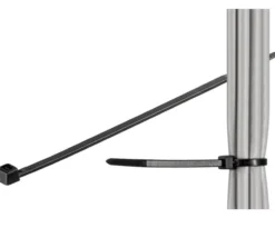 Kabelbinder, sort, 203 mm x 2,5 mm, 200 mm x 2,5 mm, UV-resistent, vejrbestandig, nylon, brudstyrke: 8,1 kg