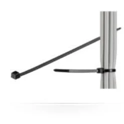 Kabelbinder, sort, 280 mm x 4,8 mm, UV-resistent, vejrbestandig, nylon, brudstyrke: 22,6 kg