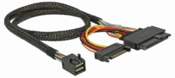 Kabel SFF-8643 han > U.2 SFF-8639 hun + SATA strøm, 50 cm