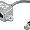 Kabel splitter, Y-adapter RJ45 til 2x RJ45 M/F, netværksfordeler, skærmet til 2x CAT 5 Ethernet - MicroConnect