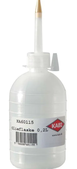 KABI olieflaske, 0,3 liter, plast, m/messingspids