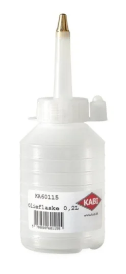 Kabi olieflaske, 0,2 L, med messingspids, Ø56 x 110 mm
