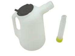 Kabi oliemål med flextud og skruelåg, klar, 2 liter