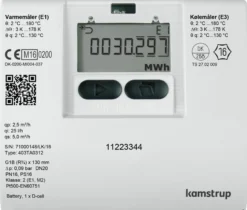 Kamstrup Multical 403 varmemåler, 2,5 m³/h, 190 mm, 1" tilslutning, returløb