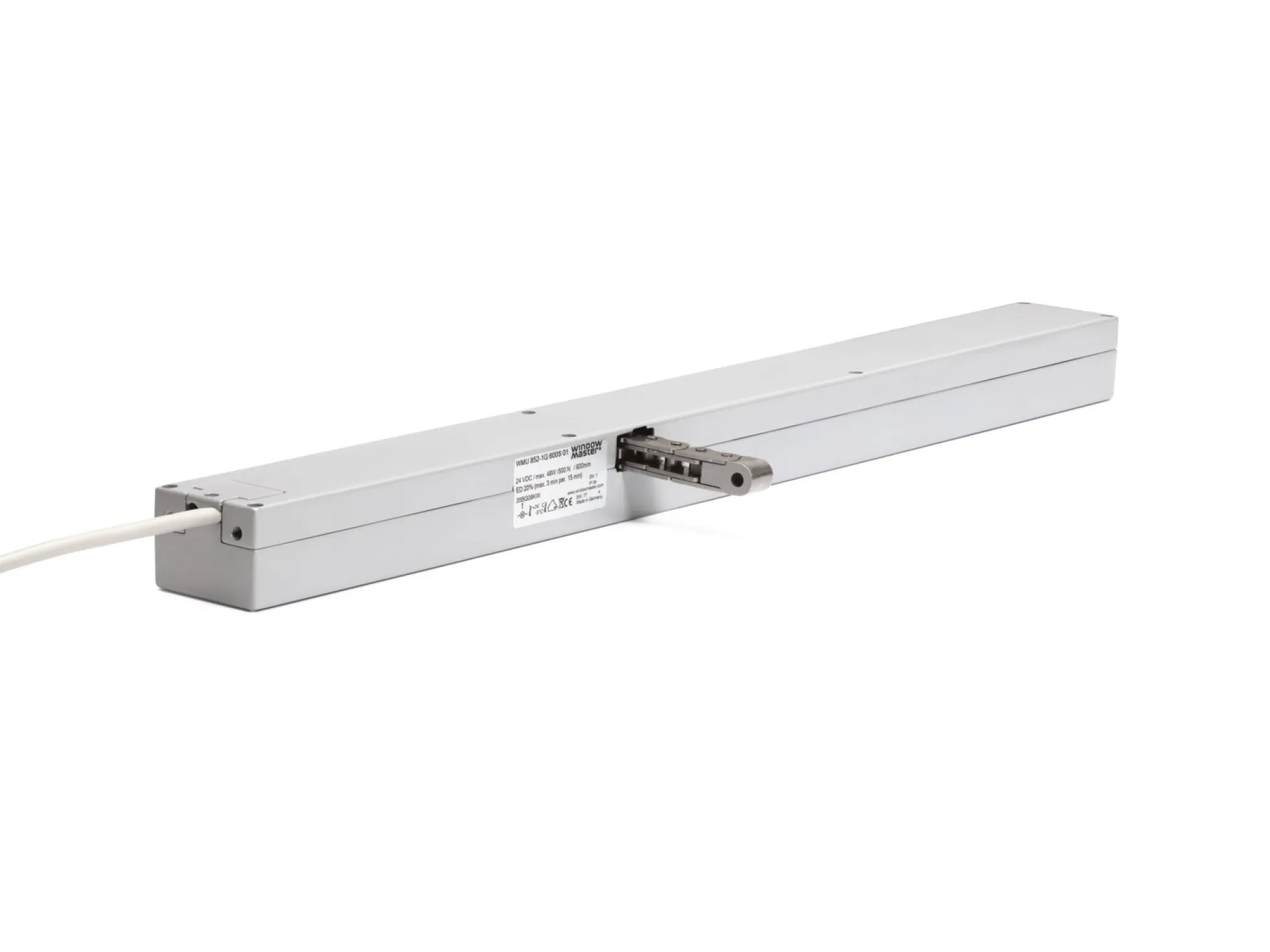 Kædemotor WMU 831-1G EN 400S 01, 1A 300N, 400mm, single, sølv - WindowMaster