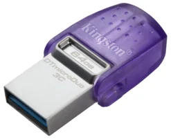 Kingston DataTraveler microDuo 3C, 64 GB, USB-C, lilla