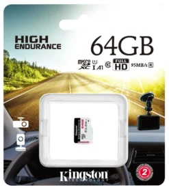 Kingston 64GB microSDHC Endurance 95R/30W C10 A1 UHS-I Card Only