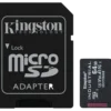 Kingston, 64GB microSDXC Industrial C10 A1 pSLC kort, med SD adapter