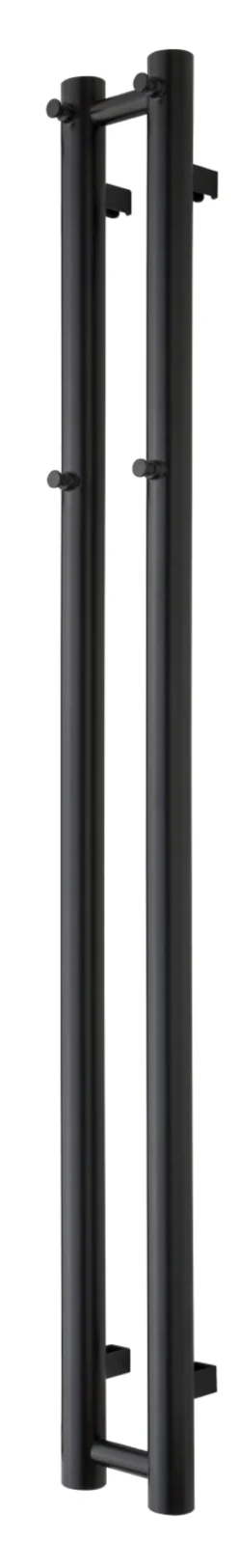 KIRO 2 håndklædetørrer, 1400 x 135 mm, sort - TVS