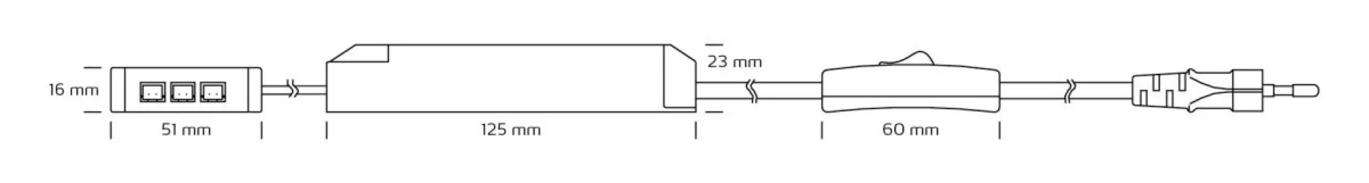 Køkkenspot Linea LED, komplet 3-pak klar til gør-det-selv installation - Nordtronic