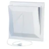 Klapventil 150 x 150 mm, lukket model, hvid, type 111