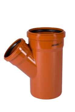 Kloak grenrør, 45°, PVC
