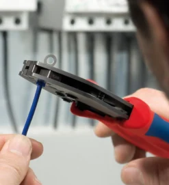 KNIPEX Multicrimp® crimptang, 250 mm, med 5 skifteindsatser