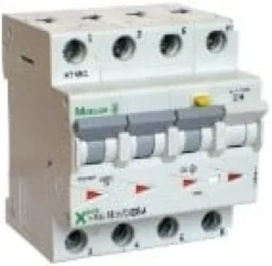 Kombiafbryder 10A 3P+N C 30mA 4M 6KA (HPFI type A))