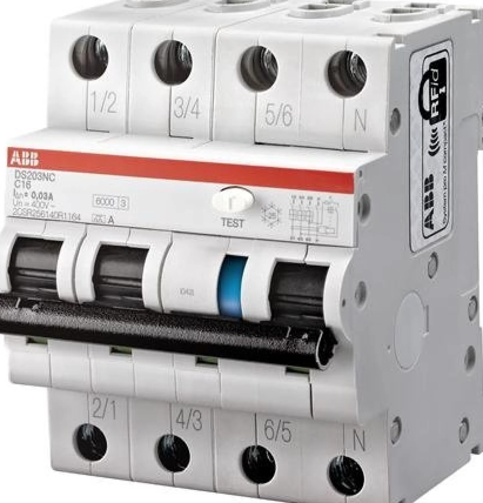 Kombiafbryder HPFI C 20A, 30mA, 3P+N, DS203NC