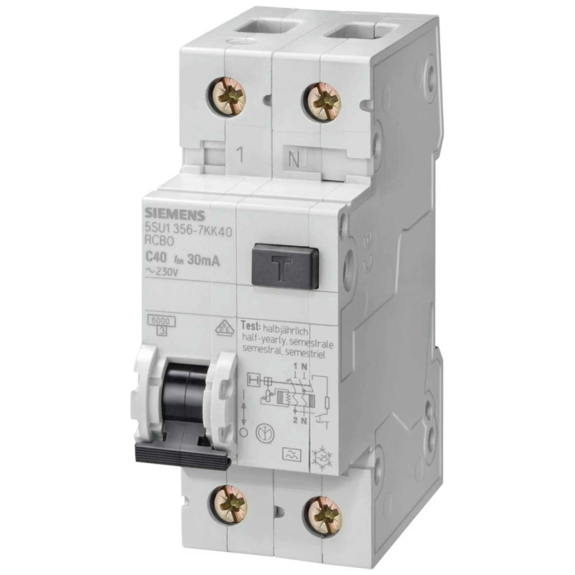 Kombiafbryder 300mA, 6kA, 1 polet + nul C 10A