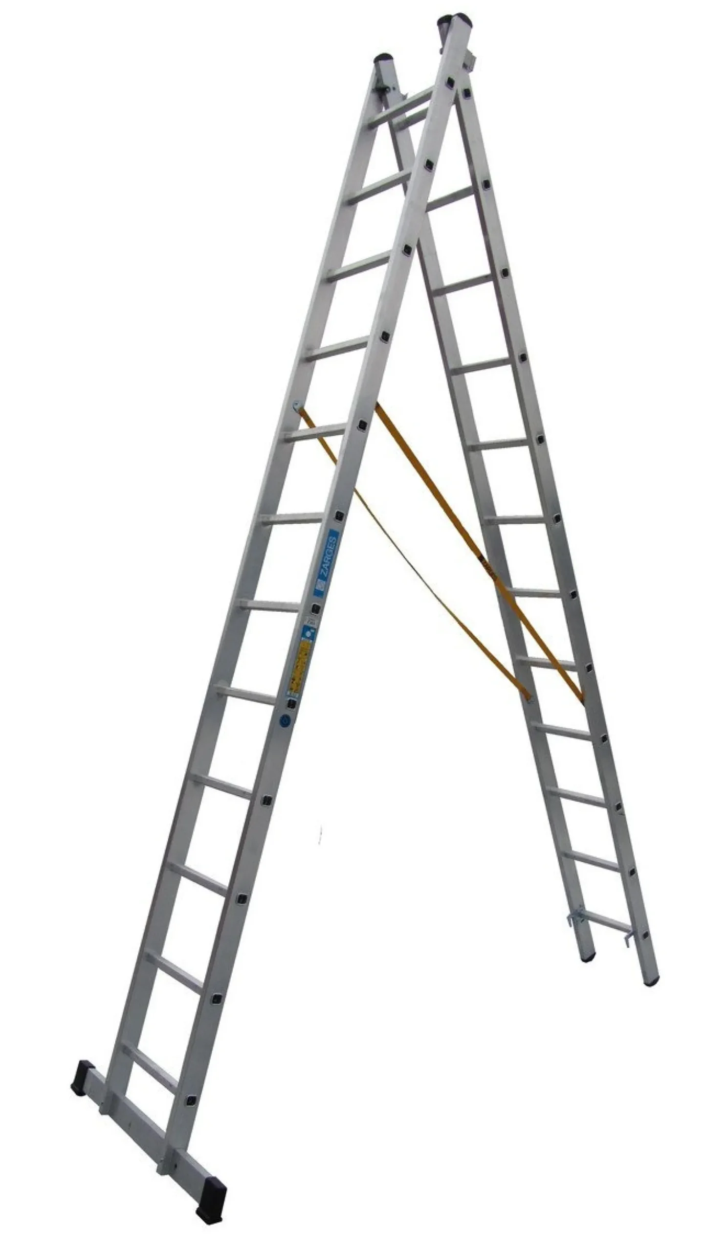 Kombistige aluminium, 2-delt, 2x8 trin, 4,00 meter